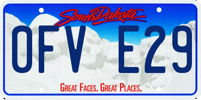 SD license plate 0FVE29