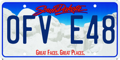 SD license plate 0FVE48