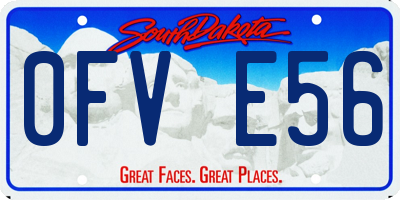 SD license plate 0FVE56