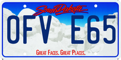 SD license plate 0FVE65