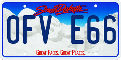 SD license plate 0FVE66