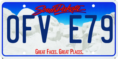 SD license plate 0FVE79