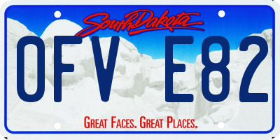 SD license plate 0FVE82