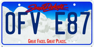 SD license plate 0FVE87