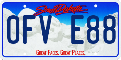 SD license plate 0FVE88