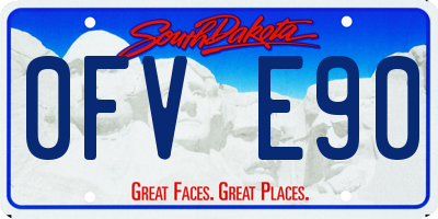 SD license plate 0FVE90
