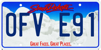 SD license plate 0FVE91