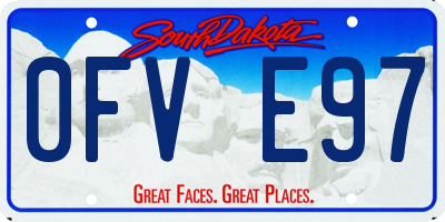 SD license plate 0FVE97