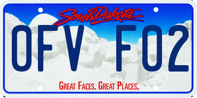 SD license plate 0FVF02