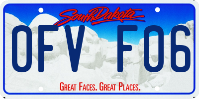 SD license plate 0FVF06