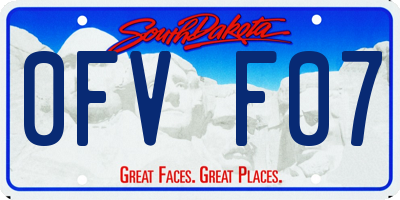 SD license plate 0FVF07