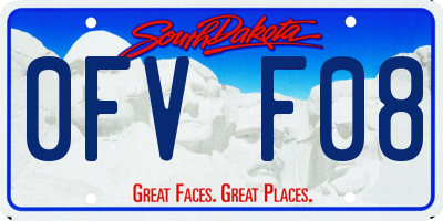 SD license plate 0FVF08