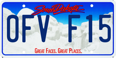 SD license plate 0FVF15