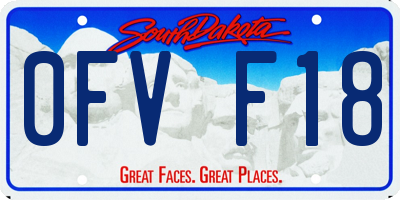 SD license plate 0FVF18