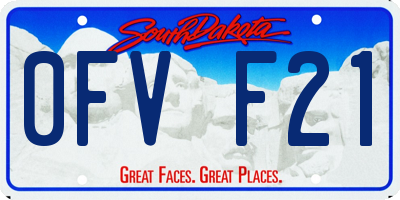 SD license plate 0FVF21