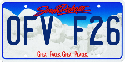 SD license plate 0FVF26