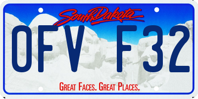 SD license plate 0FVF32