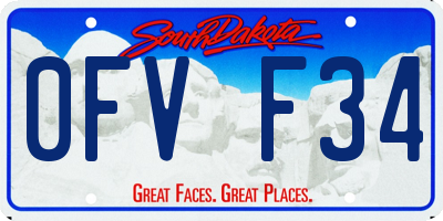SD license plate 0FVF34