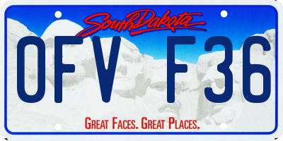 SD license plate 0FVF36