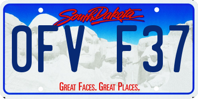 SD license plate 0FVF37