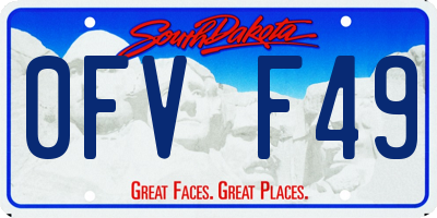 SD license plate 0FVF49