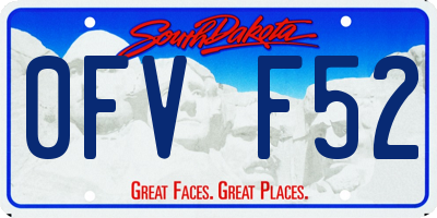 SD license plate 0FVF52