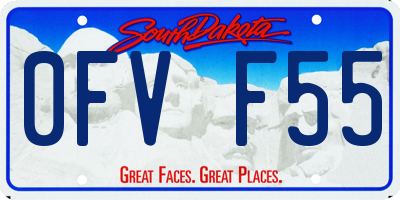 SD license plate 0FVF55