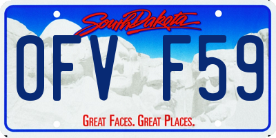 SD license plate 0FVF59