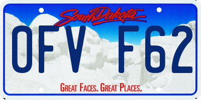 SD license plate 0FVF62