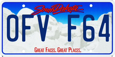 SD license plate 0FVF64
