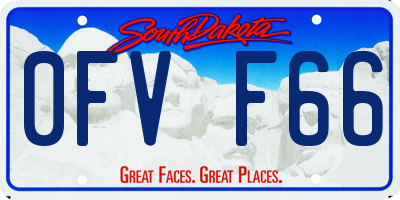 SD license plate 0FVF66