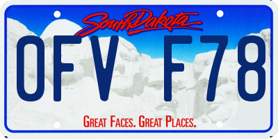 SD license plate 0FVF78