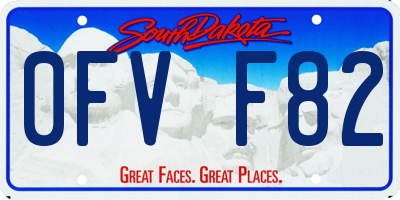 SD license plate 0FVF82