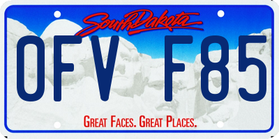 SD license plate 0FVF85