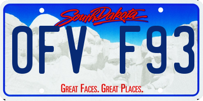 SD license plate 0FVF93