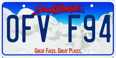 SD license plate 0FVF94