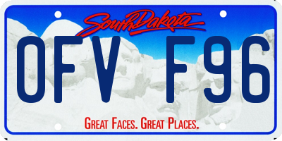 SD license plate 0FVF96