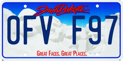 SD license plate 0FVF97
