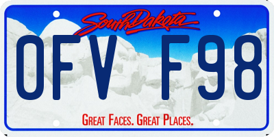 SD license plate 0FVF98