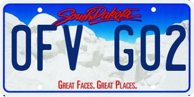 SD license plate 0FVG02