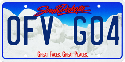 SD license plate 0FVG04
