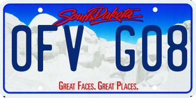SD license plate 0FVG08
