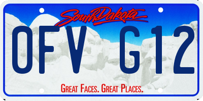 SD license plate 0FVG12