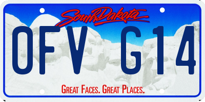 SD license plate 0FVG14