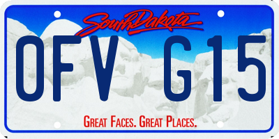 SD license plate 0FVG15
