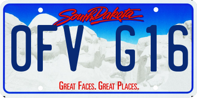 SD license plate 0FVG16