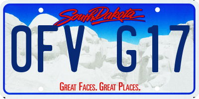 SD license plate 0FVG17