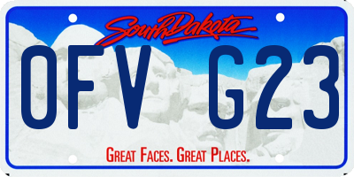 SD license plate 0FVG23