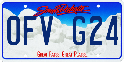SD license plate 0FVG24