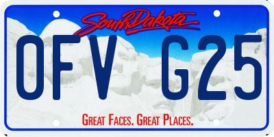 SD license plate 0FVG25